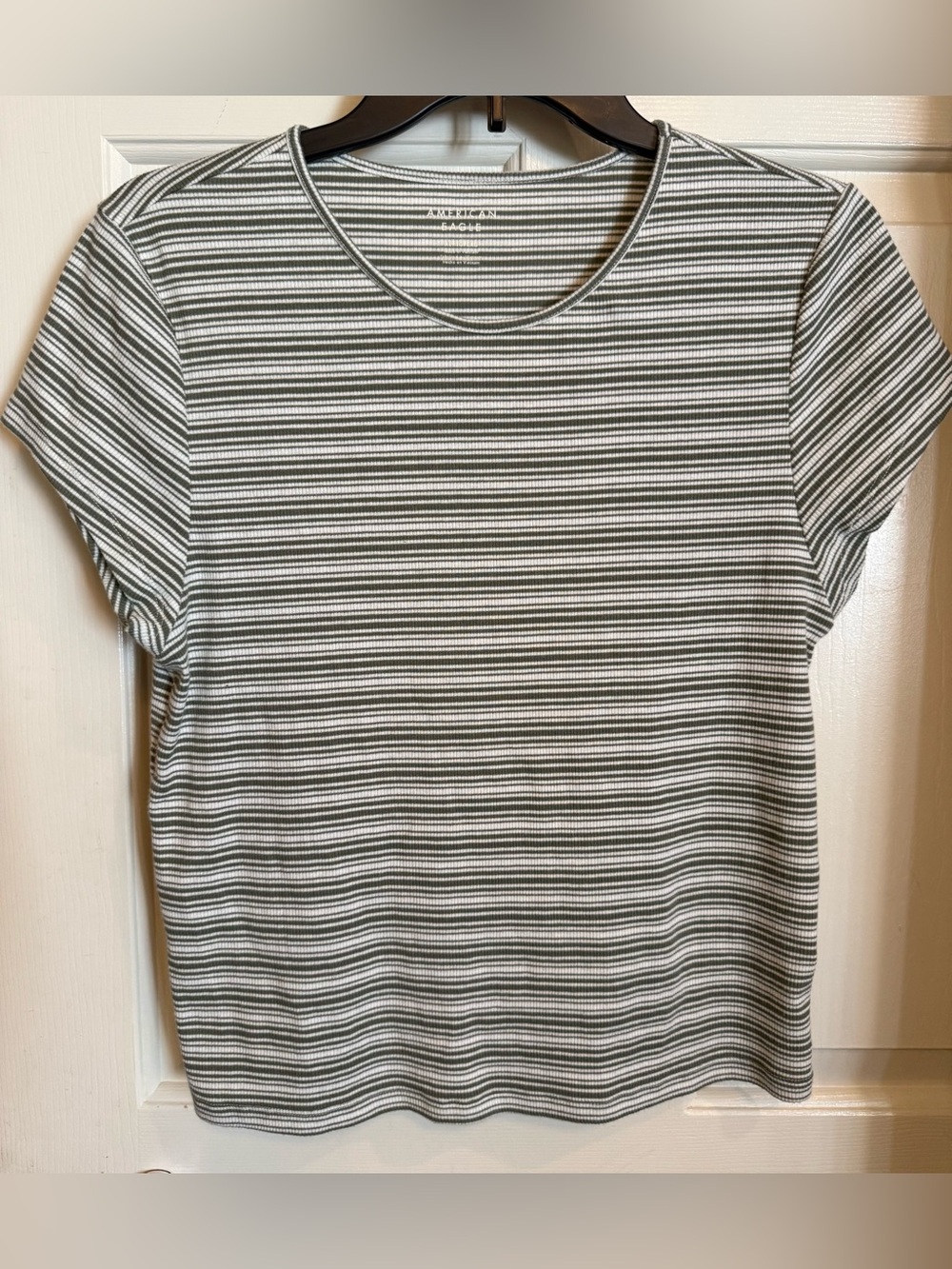 American Eagle Outfitters Striped Crewneck Tee